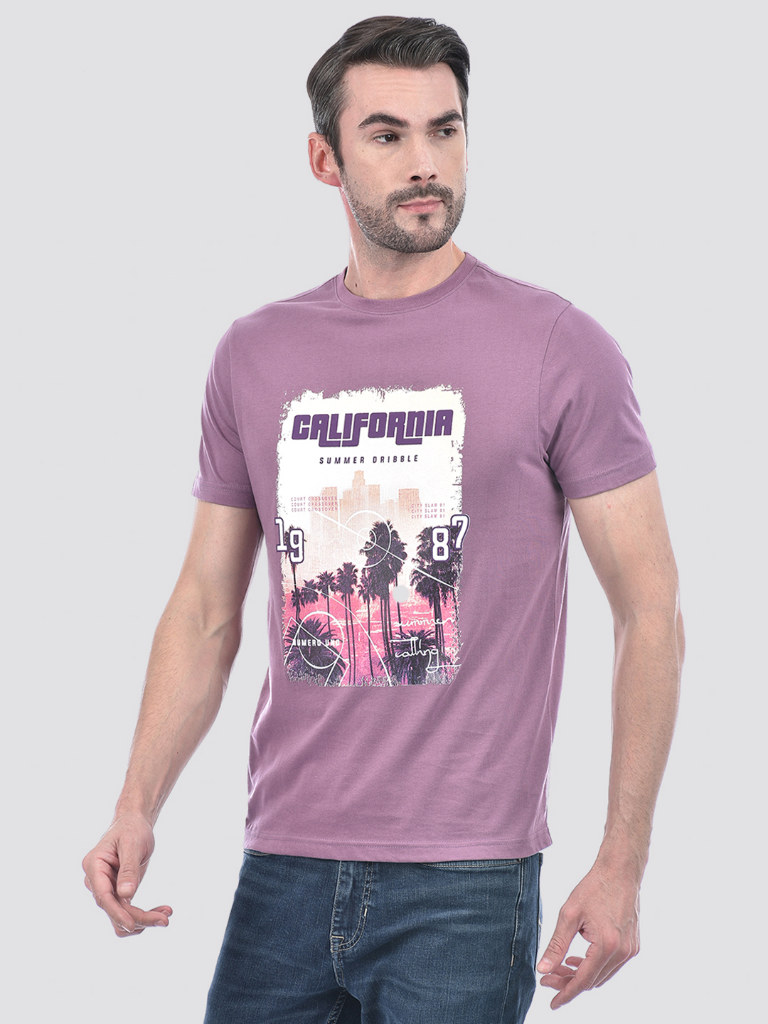 Numero Uno Men Graphic Print Purple T-Shirt